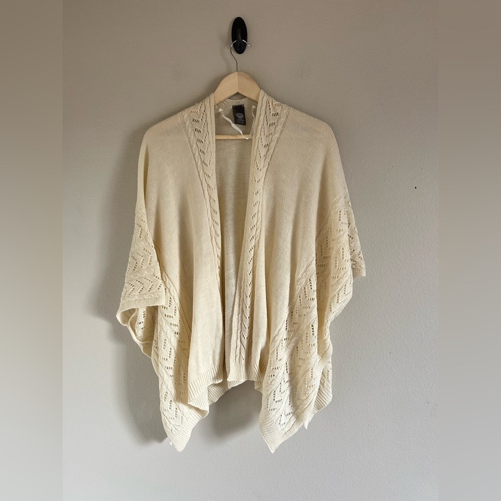 Boho Vince Camuto Cream‎ Women's Sweater Shaw One size kimono
